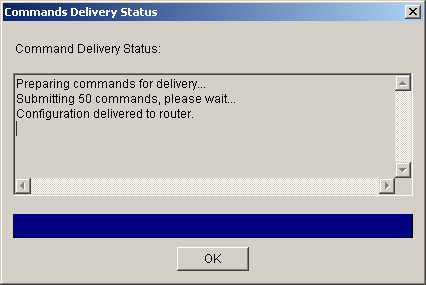 Cisco SDM Commands Delivery Status