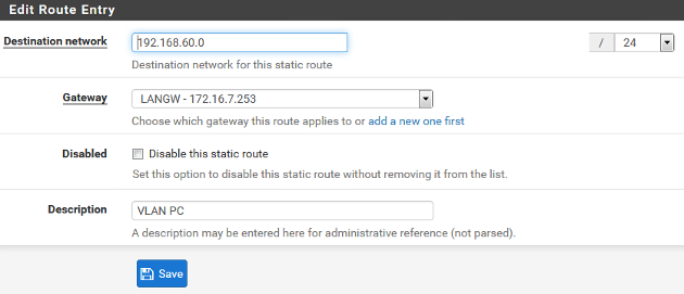 Static Routes - Add