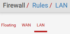 Firewall - Rules - LAN