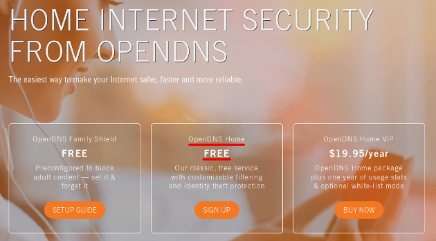 OpenDNS Home