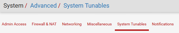 System tunables